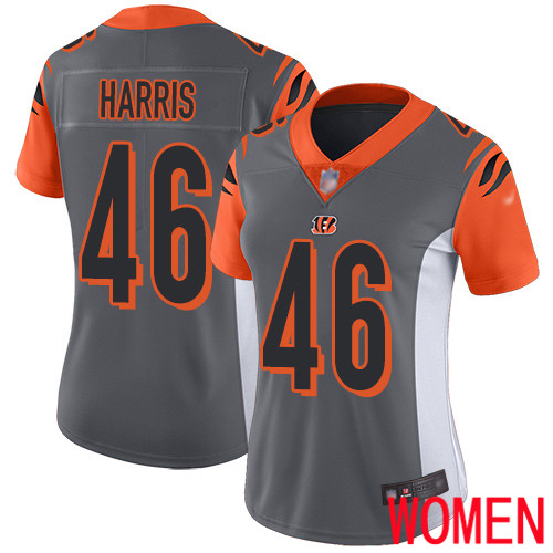 Cincinnati Bengals Limited Silver Women Clark Harris Jersey NFL Footballl #46 Inverted Legend->youth nfl jersey->Youth Jersey